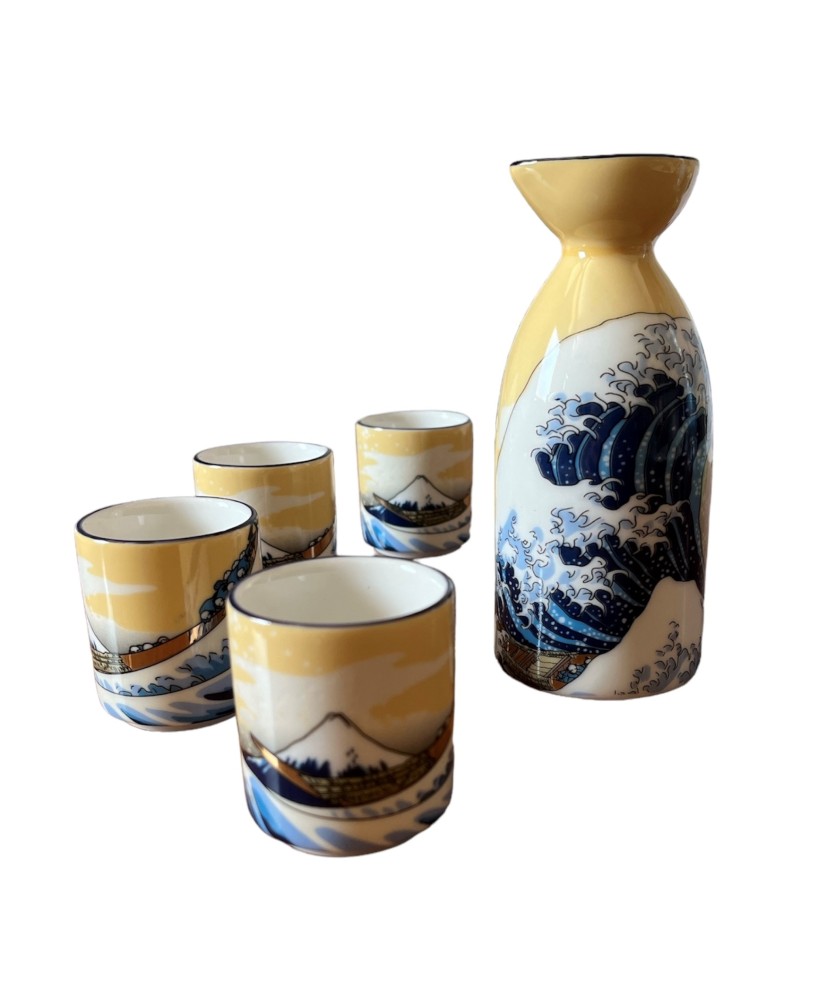 Set per Sakè La Grande onda di Hokusai